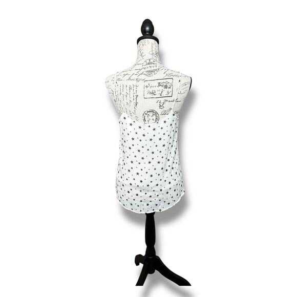 Altr'd State White Black Stars Spaghetti Strap Tank Top Cami Size Small - Picture 2 of 4